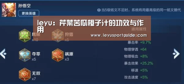 leyu:芹菜苦瓜橙子汁的功效与作用(图1) 乐鱼官网